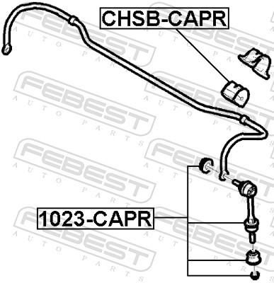 FEBEST Stang/led, stabilisator 1023-CAPR bagaksel for OPEL GENERAL MOTORS
