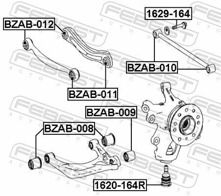 FEBEST Ophæng, bærearm bzab011 foran for MERCEDES-BENZ CHRYSLER