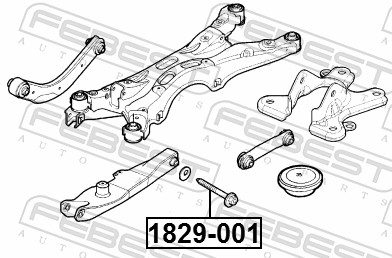 FEBEST Styrtkorrektionsskrue 1829001 for GENERAL MOTORS OPEL