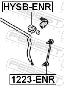 FEBEST Stang/led, stabilisator 1223-ENR bagaksel for HYUNDAI
