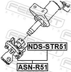 FEBEST Flange, ratstamme ndsstr51 for NISSAN