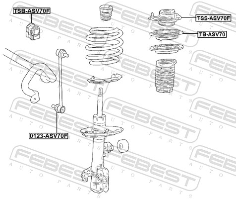FEBEST Stang/led, stabilisator 0123asv70f foraksel for TOYOTA HYUNDAI