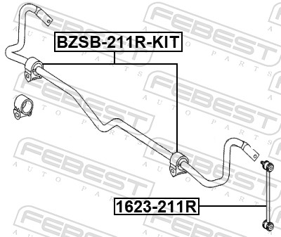 FEBEST Rep.sæt, stabilisatorleje bzsb211rkit Bagaksel på begge sider for MERCEDES-BENZ
