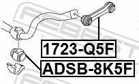 FEBEST Ophæng, stabilisator adsb8k5f foraksel for VAG