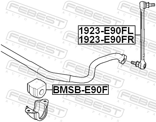FEBEST Ophæng, stabilisator bmsbe90f foraksel for BMW