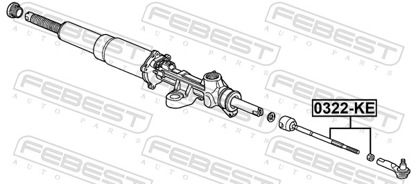 FEBEST Styrestang, inderste 0322ke foraksel for HONDA