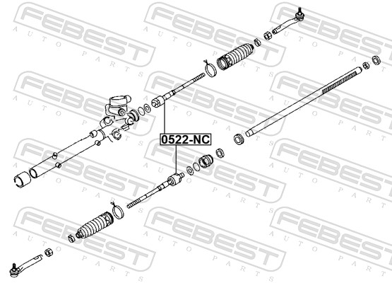 FEBEST Styrestang, inderste 0522nc foraksel for MAZDA