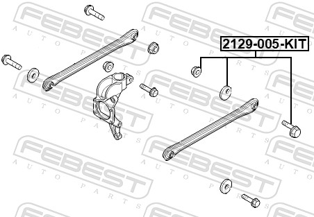 FEBEST Styrtkorrektionsskrue 2129005kit for FORD