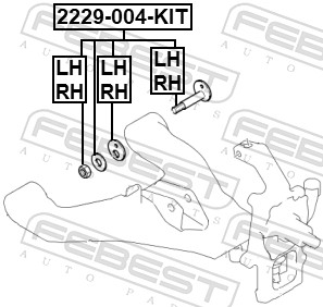 FEBEST Styrtkorrektionsskrue 2229004kit for HYUNDAI