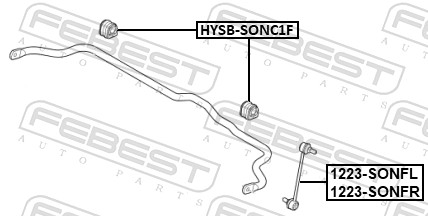 FEBEST Stang/led, stabilisator 1223-SONFL venstre foraksel for HONDA HYUNDAI