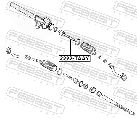 FEBEST Styrestang, inderste 2222taay foraksel for HYUNDAI