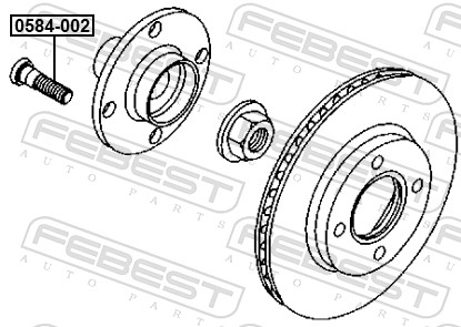 FEBEST Hjulbolt 0584002 for MAZDA