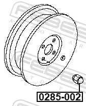 FEBEST Hjulmøtrik 0285002 for NISSAN