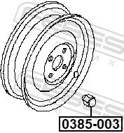 FEBEST Hjulmøtrik 0385003 for HONDA