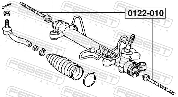 FEBEST Styrestang, inderste 0122010 foraksel for TOYOTA