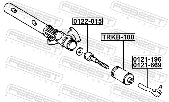 FEBEST Styrestang, inderste 0122015 foraksel for TOYOTA