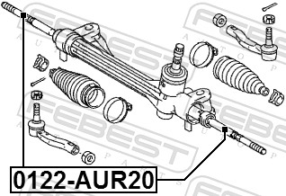FEBEST Styrestang, inderste 0122aur20 foraksel for TOYOTA