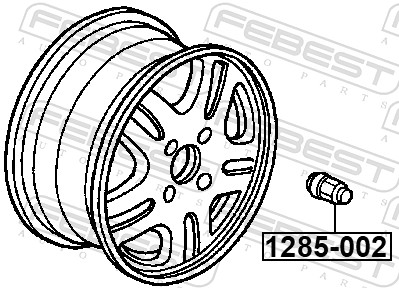 FEBEST Hjulmøtrik 1285002 for HYUNDAI