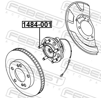 FEBEST Hjulbolt 1484001 for SSANGYONG