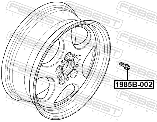FEBEST Hjulbolt 1985b002 for BMW
