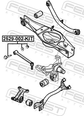 FEBEST Styrtkorrektionsskrue 2529002kit for CITROËN/PEUGEOT