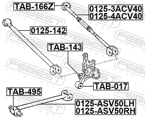 FEBEST Bærearm, hjulophæng 0125asv50lh Bagaksel venstre for TOYOTA