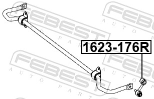 FEBEST Stang/led, stabilisator 1623-176R bagaksel for MERCEDES-BENZ NISSAN