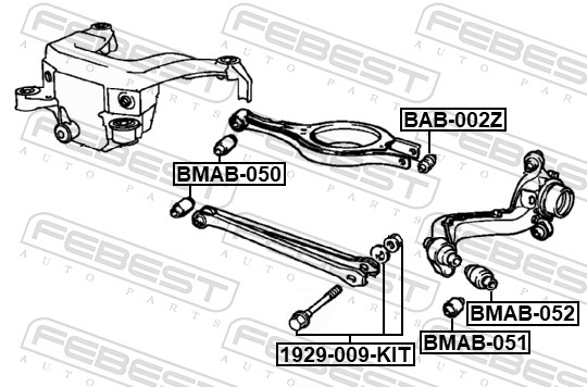 FEBEST Styrtkorrektionsskrue 1929009kit for BMW