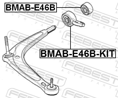 FEBEST Ophæng, bærearm bmabe46bkit foraksel for BMW