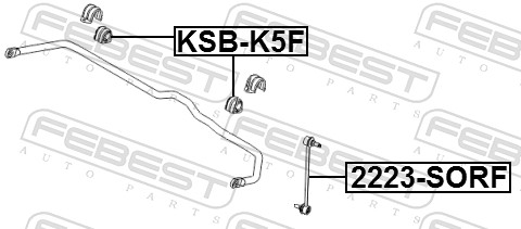 FEBEST Ophæng, stabilisator KSB-K5F foraksel for HYUNDAI