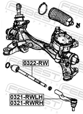 FEBEST Styrestang, inderste 0322rw foraksel for HONDA