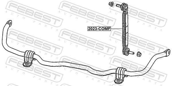 FEBEST Stang/led, stabilisator 2023-COMF foraksel for CHRYSLER ALFAROME/FIAT/LANCI