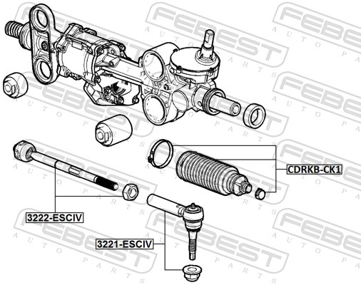 FEBEST Sporstangkugle 3221esciv foraksel for GENERAL MOTORS
