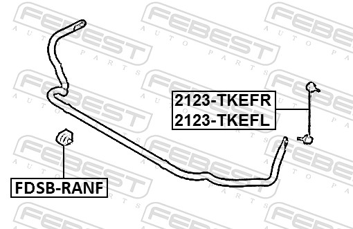 FEBEST Ophæng, stabilisator fdsbranf foraksel for FORD MAZDA