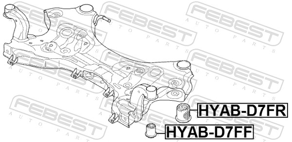 FEBEST Ophæng, aksel HYAB-D7FR foraksel for HYUNDAI