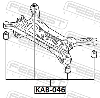 FEBEST Ophæng, aksel KAB-046 bagaksel for HYUNDAI
