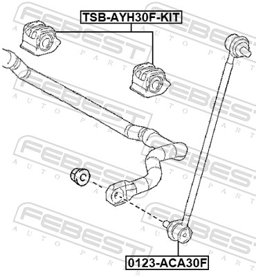 FEBEST Rep.sæt, stabilisatorleje tsbayh30fkit for TOYOTA