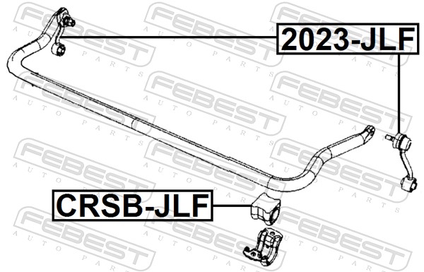 FEBEST Ophæng, stabilisator crsbjlf foraksel for CHRYSLER ALFAROME/FIAT/LANCI
