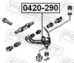 FEBEST 0420290 foraksel oppe for MITSUBISHI