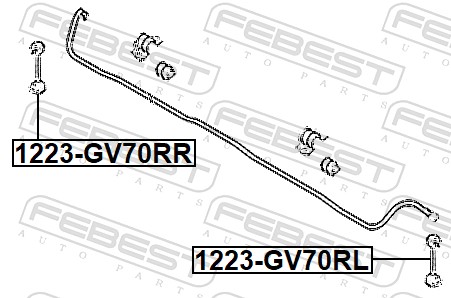 FEBEST Stang/led, stabilisator 1223-JK1RR Bagaksel højre for HYUNDAI