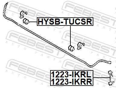 FEBEST Stang/led, stabilisator 1223ikrr Bagaksel højre for HYUNDAI