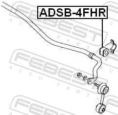 FEBEST Ophæng, stabilisator adsb4fhr bagaksel for VAG