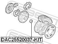 FEBEST Hjullejesæt dac25520037kit bagaksel for CITROËN/PEUGEOT GENERAL MOTORS NISSAN RENAULT CHERY LIFAN