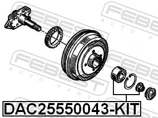 FEBEST Hjullejesæt dac25550043kit bagaksel for MERCEDES-BENZ LADA RENAULT NISSAN