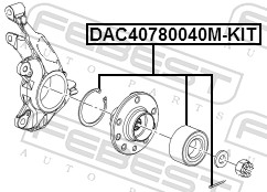 FEBEST Hjullejesæt dac40780040mkit foraksel for OPEL GENERAL MOTORS
