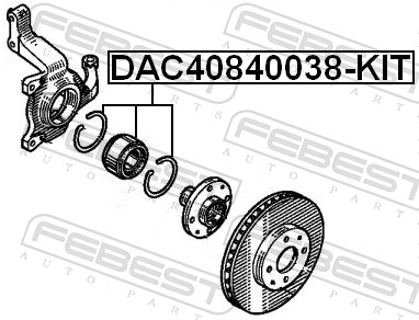 FEBEST Hjullejesæt dac40840038kit foraksel for RENAULT
