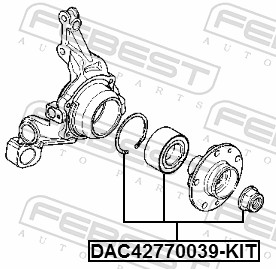 FEBEST Hjullejesæt dac42770039kit bagaksel for NISSAN RENAULT