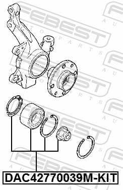FEBEST Hjullejesæt dac42770039mkit foraksel for RENAULT