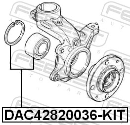 FEBEST Hjullejesæt dac42820036kit foraksel for CITROËN/PEUGEOT