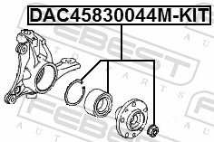 FEBEST Hjullejesæt dac45830044mkit foraksel for CITROËN/PEUGEOT
